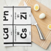 Periodieke Wijnentabel Theedoek (Quarter Fold)