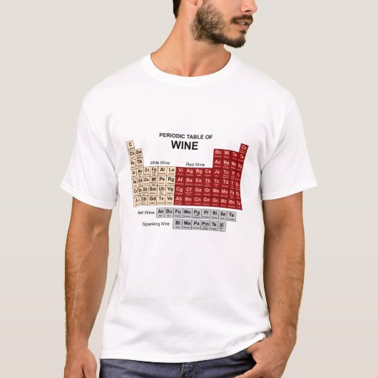 Periodieke wijntabel t-shirt (Voorkant)