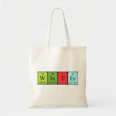 Periodieke winternaam canvas tas (Voorkant)