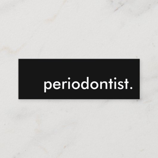 periodontist. mini visitekaartje (Voorkant)