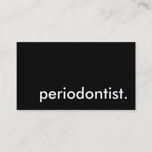 periodontist. visitekaartje (Voorkant)