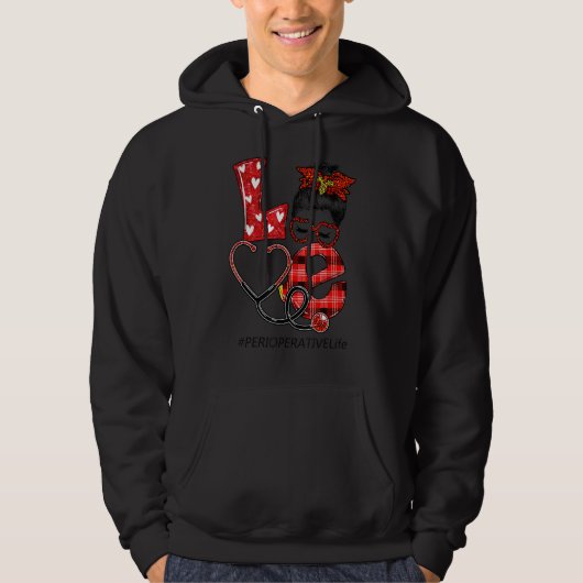 Perioperative Nurse Play Leopard Love Heart Messy Hoodie (Voorkant)