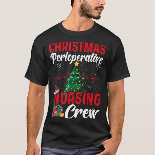 Perioperative Nurse Pre Op Nursing Christmas Crew  T-shirt (Voorkant)