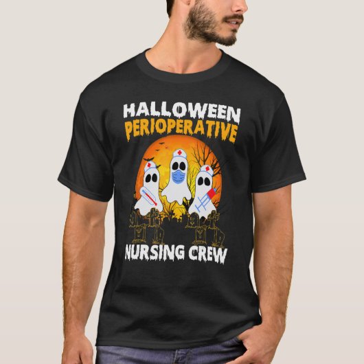Perioperative Nurse Pre op Nursing Halloween Crew  T-shirt (Voorkant)