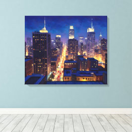 Peripheral Metropolis View Canvas Afdruk