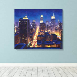 Peripheral Metropolis View Canvas Afdruk