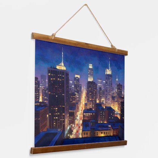 Peripheral Metropolis View Hangend Wandkleed (Gebogen)