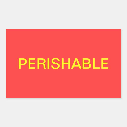 Perishable Shipping Label (Voorkant)