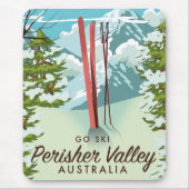 Perisher Valley Australië skiën. Muismat (Voorkant)