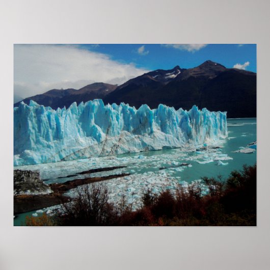 Perito Moreno gletsjer vooraan op de Andes Poster (Voorkant)