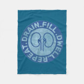 Peritoneal Dialysis Nurse Funny Quote - Black, Uni Fleece Deken (Voorkant)