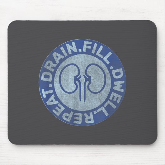 Peritoneal Dialysis Nurse Funny Quote - Black, Uni Muismat (Voorkant)