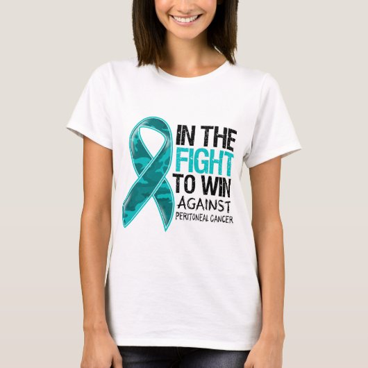 Peritoneale kanker - gevecht om te winnen t-shirt (Voorkant)