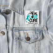 Peritoneale kanker Hope Love Cure Vierkante Button 5,1 Cm (In situ)