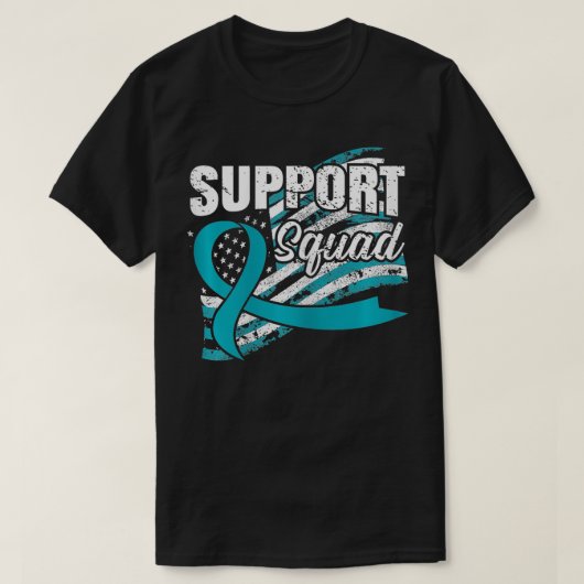 Peritoneale Support Squad USA Flag Awareness Lint T-shirt (Design voorkant)