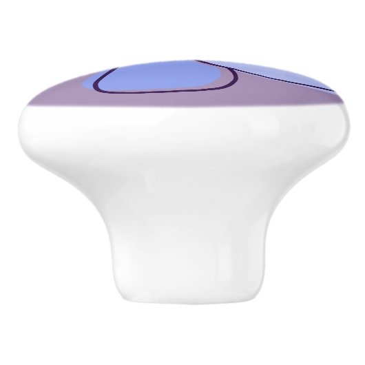 Periwinkel Blauwe Vlinder Flutter Lavendel Keramische Knop (Zijkant)