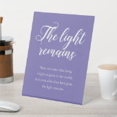 Periwinkel Het licht blijft herdenkingsdag Reclamebord Met Voetstuk (Insitu)