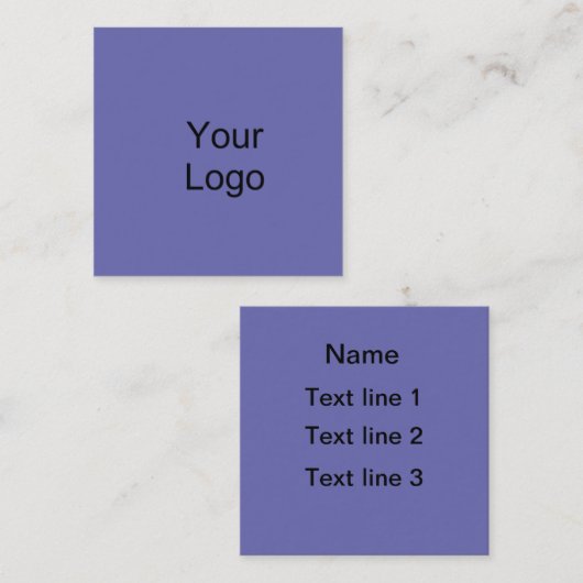 Periwinkle. Aangepaste tekst. Vierkante Visitekaartje (Voorkant / Achterkant)