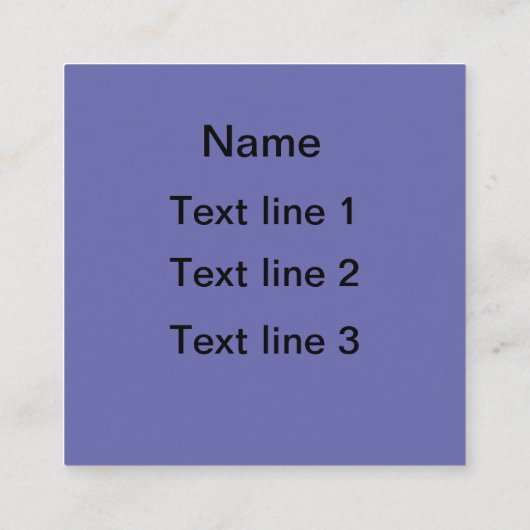 Periwinkle. Aangepaste tekst. Vierkante Visitekaartje (Achterkant)