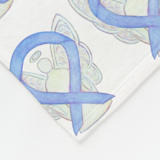 Periwinkle Angel Awareness Ribbon Soft Blankets Fleece Deken (Hoek)