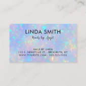 Periwinkle Aqua Opal Blush Brush Strokes Visitekaartje (Achterkant)