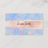 Periwinkle Aqua Opal Blush Brush Strokes Visitekaartje (Voorkant)