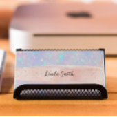 Periwinkle Aqua Opal Blush Brush Strokes Visitekaartje