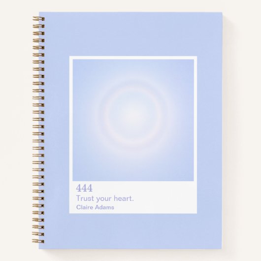 Periwinkle Aura Swatch Angel Number Notebook Notitieboek (Voorkant)
