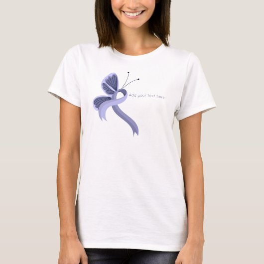 Periwinkle Awareness Lint Vlinder T-shirt (Voorkant)