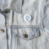 Periwinkle Awareness Ribbon Angel Custom Button (In situ)