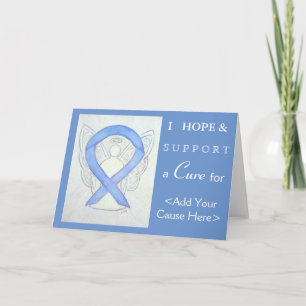Periwinkle Awareness Ribbon Angel Wenskaarten Kaart