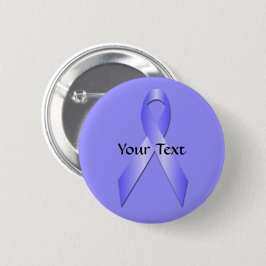 Periwinkle Awareness Ribbon Button Sjabloon (Voorkant /achterkant)