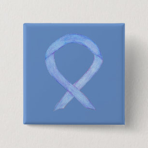 Periwinkle Awareness Ribbon Custom Art Pins Vierkante Button 5,1 Cm