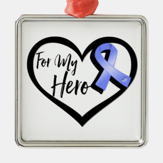 Periwinkle Awareness Ribbon for My Hero Metalen Ornament