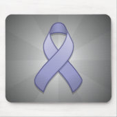Periwinkle Awareness Ribbon Mousepad Muismat (Voorkant)