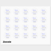 Periwinkle Bicycle Baby shower Ronde Sticker (Vel)