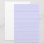 Periwinkle blauw en wit gestreept briefpapier (Voorkant / Achterkant)