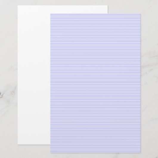 Periwinkle blauw en wit gestreept briefpapier (Voorkant / Achterkant)