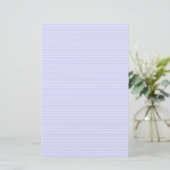 Periwinkle blauw en wit gestreept briefpapier (Staand voorkant)