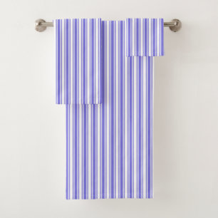 Periwinkle blauw en witte snoepjes strepen bad handdoek