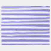 Periwinkle blauw en witte snoepjes strepen fleece deken (Voorkant (Horizontaal))