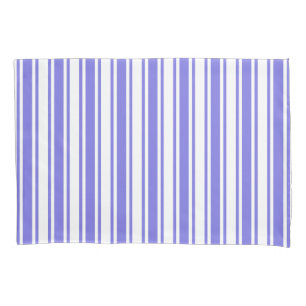 Periwinkle blauw en witte snoepjes strepen kussensloop