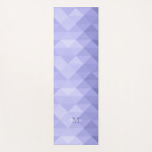 Periwinkle blauw geometrisch vierkant patroon Mono Yogamat (Voorkant)