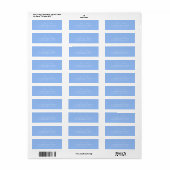 Periwinkle Blauw Moderne Minimale Manuscript Etiket (Full Sheet)