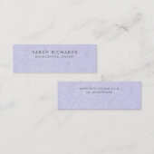 Periwinkle Blauw Paarse Sieraden Oorbel Display Mini Visitekaartje (Voorkant / Achterkant)