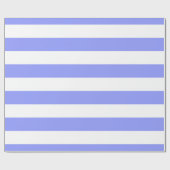 Periwinkle Blauw, Wit XL Stripes Patroon Cadeaupapier (Vlak)