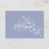 Periwinkle Bloem Bruiloft Gereserveerde Plaats Kaa Plaatskaartje (Achterkant)