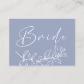 Periwinkle Bloem Bruiloft Gereserveerde Plaats Kaa Plaatskaartje (Voorkant)