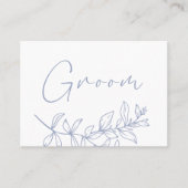 Periwinkle Bloem Bruiloft Gereserveerde Plaats Kaa Plaatskaartje (Voorkant)