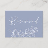Periwinkle Bloem Bruiloft Gereserveerde Plaats Kaa Plaatskaartje (Voorkant)